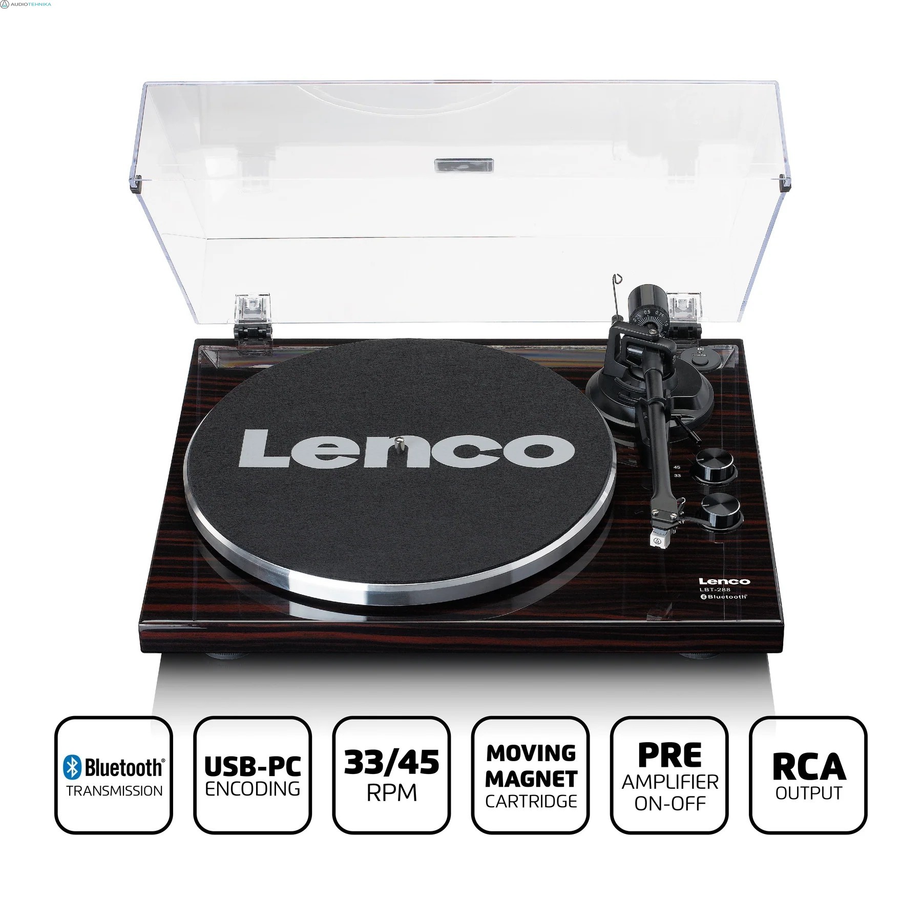 Lenco LBT-288WA - Bluetoothiga vinüülplaadimängija
